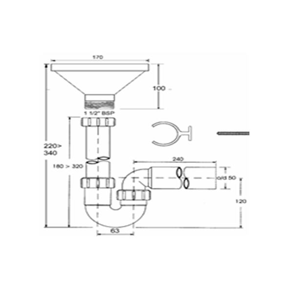 Рукомойник настенный бедренный РН