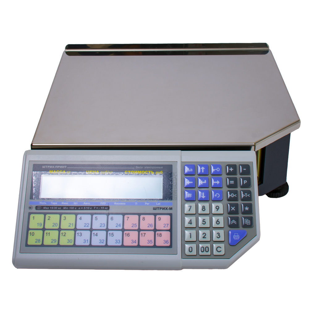 Весы с печатью этикеток ШТРИХ-ПРИНТ ФI 15-2.5 Д2И1 (v.4.5) (2Мб) (ГОСТ OIML R76-1-2011)