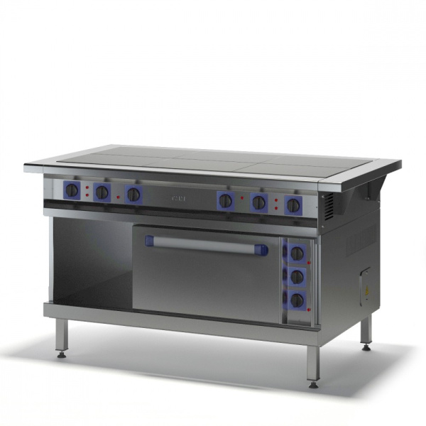 Плита электрическая 6-ти конфорочная с жарочным шкафом ПЭТ-6ШЖН