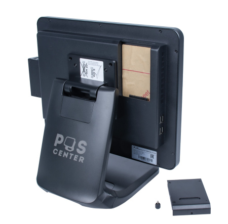 Сенсорный моноблок POScenter POS90ES Pro (15", PCAP, N100, RAM 8Gb, SSD 2.5" 128Gb, 90W, MSR) стенд 101, без ОС