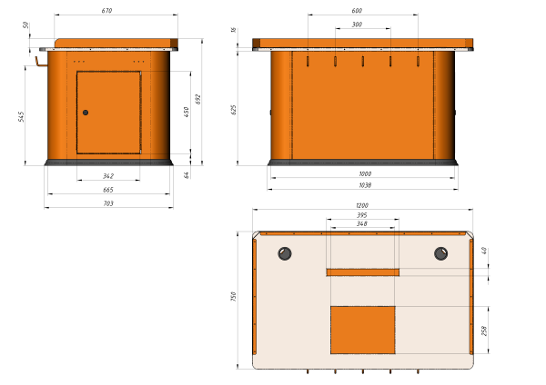 Тумба для кассы самообслуживания для food ритейла с вырезом под сканер-весы для кассы магазина