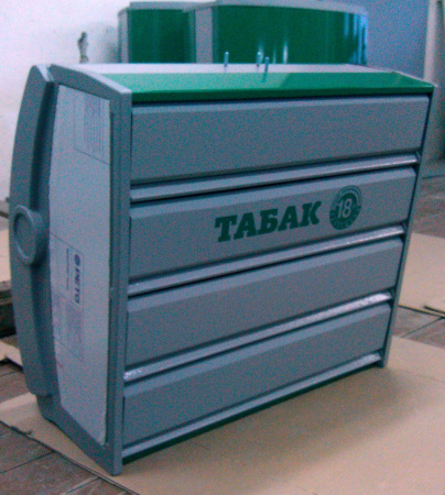 Диспенсер для сигарет четырехъярусный подвесной, 12 линий, 528 пачек