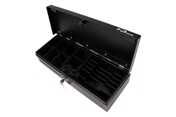 Кассовый бокс, модель Денежный ящик POScenter 460KL 460x170x103, распайка для "ШТРИХ-М", EPSON (Атол) черный