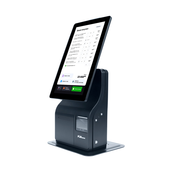 Касса самообслуживания SCO POScenter D150 Basic (15.6, J6412,8/128GB,Чёрный,500nit,светофор,держ пинпад,держ.ккт)