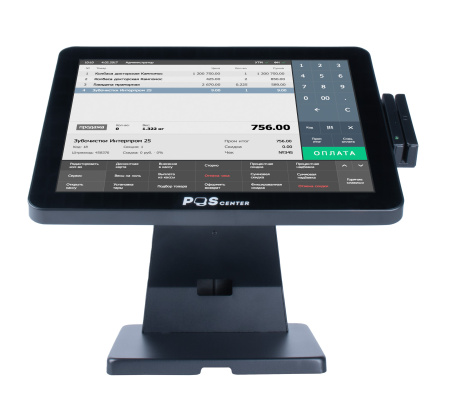 Кассовый бокс Сенсорный моноблок POScenter Atlas (15", PCAP, J4125, RAM 8Gb, SSDM2 128Gb, MSR) без ОС от производителя
