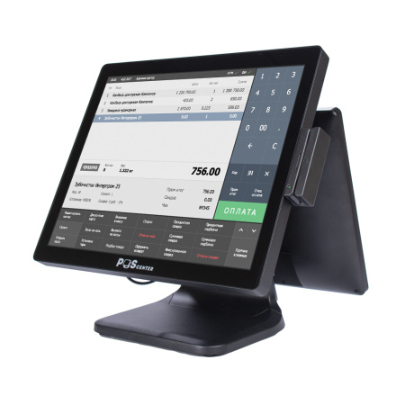 Сенсорный моноблок POScenter POS101-17 Pro (17", PCAP, N100, RAM 8Gb, SSD M2 128Gb, MSR) без ОС