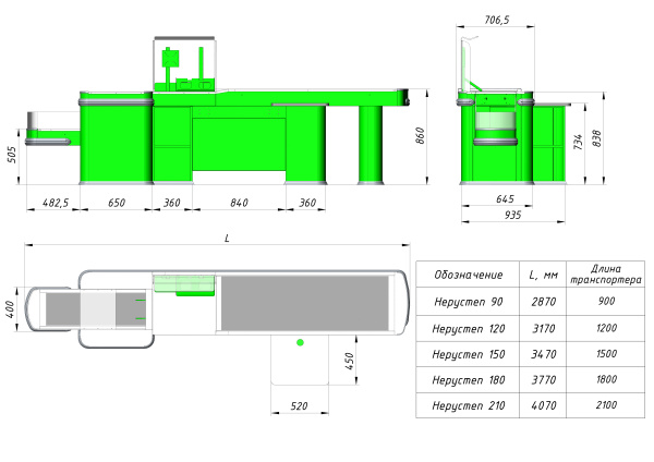 Кассовый бокс, модель НЕРУСТЕП