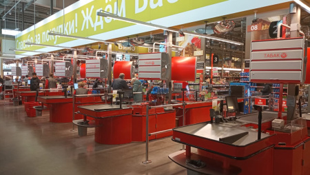 Диспенсер для сигарет четырехъярусный подвесной, 12 линий, 528 пачек