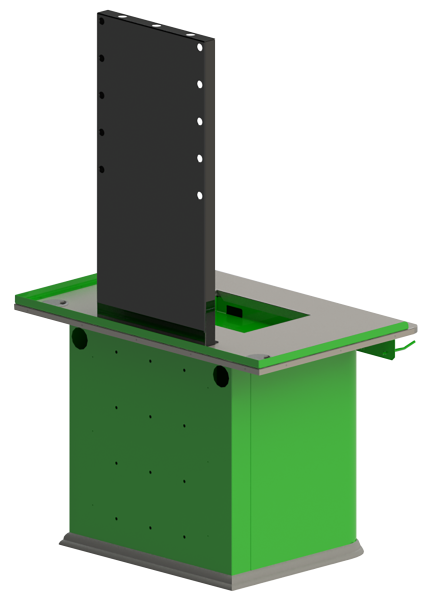 Тумба для терминала самообслуживания с держателем для кассы магазина